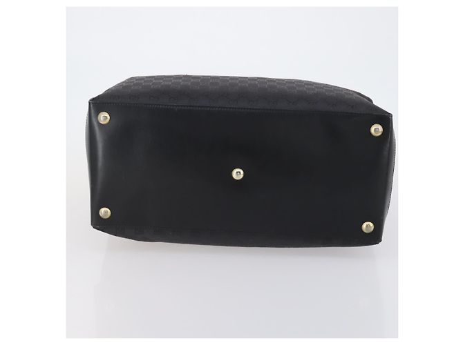 Borsa Boston GG Canvas Gucci Nera Oro Auth 121312 Nero D'oro - vista 5