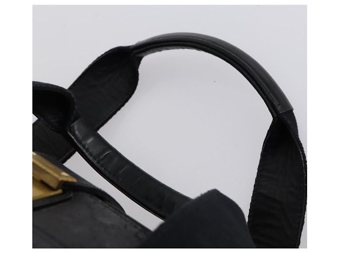 Borsa Boston GG Canvas Gucci Nera Oro Auth 121312 Nero D'oro - vista 8