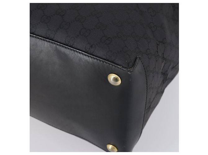 Borsa Boston GG Canvas Gucci Nera Oro Auth 121312 Nero D'oro - vista 9