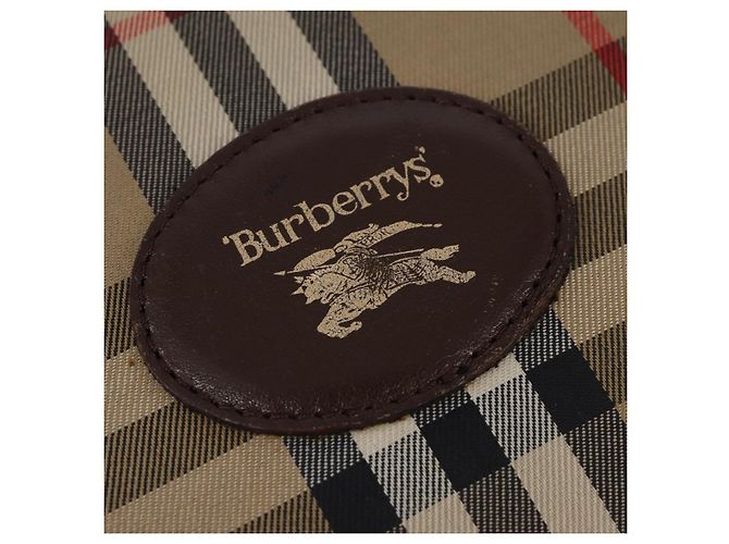 Autre Marque Borsa a spalla in pelle beige con motivo Nova Check di Burberrys, oro, autentica bs30210 - vista 10