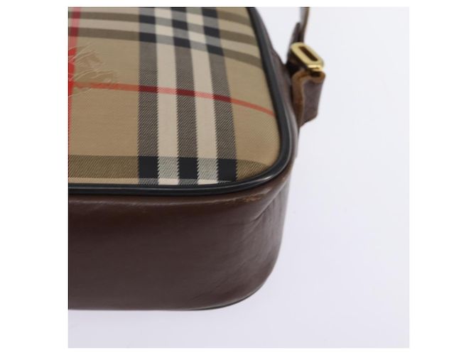 Autre Marque Borsa a spalla in pelle beige con motivo Nova Check di Burberrys, oro, autentica bs30210 - vista 14