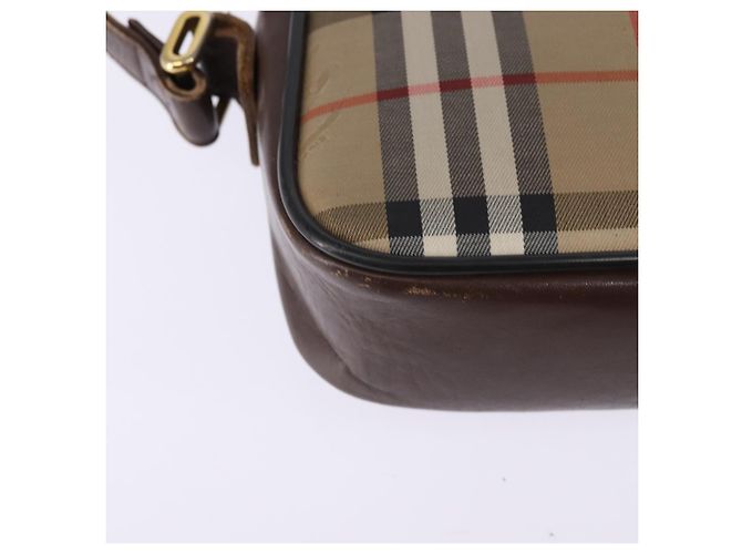 Autre Marque Borsa a spalla in pelle beige con motivo Nova Check di Burberrys, oro, autentica bs30210 - vista 15
