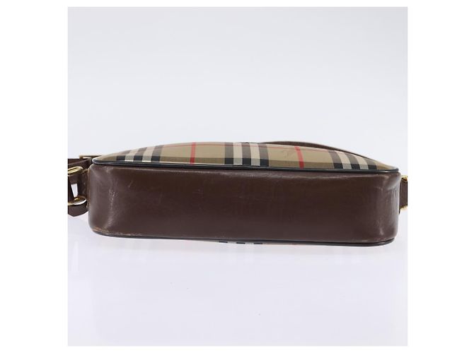 Autre Marque Borsa a spalla in pelle beige con motivo Nova Check di Burberrys, oro, autentica bs30210 - vista 5