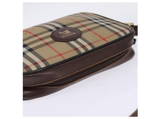 Autre Marque Borsa a spalla in pelle beige con motivo Nova Check di Burberrys, oro, autentica bs30210 - vista 6