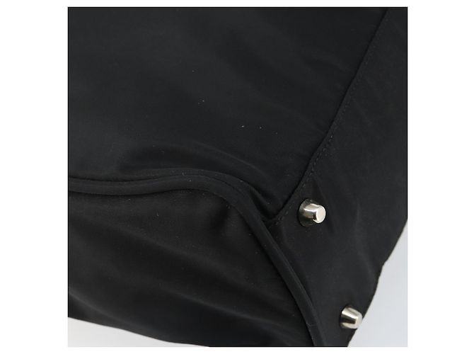 Borsa Tote Prada in Nylon Nero Argento Auth bs29772 - vista 14