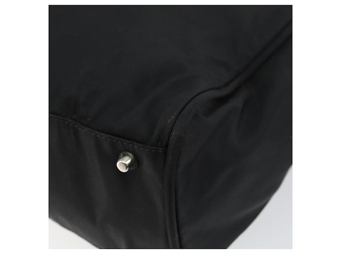 Borsa Tote Prada in Nylon Nero Argento Auth bs29772 - vista 15