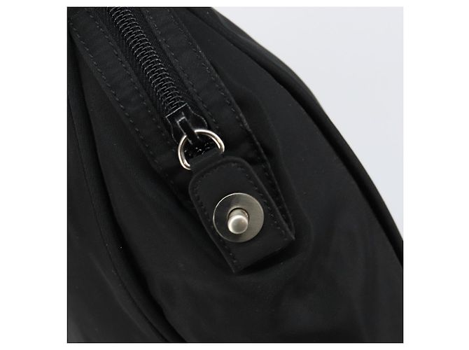 Borsa Tote Prada in Nylon Nero Argento Auth bs29772 - vista 19