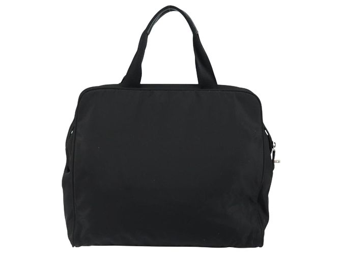 Borsa Tote Prada in Nylon Nero Argento Auth bs29772 - vista 2