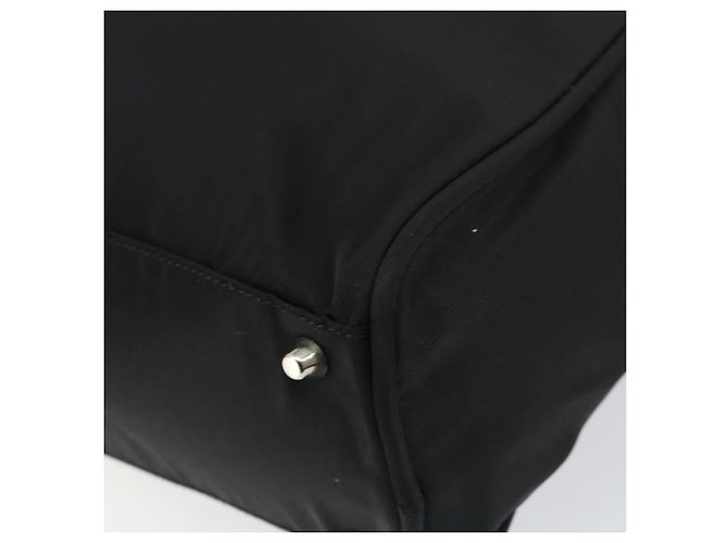 Borsa Tote Prada in Nylon Nero Argento Auth bs29772 - vista 9