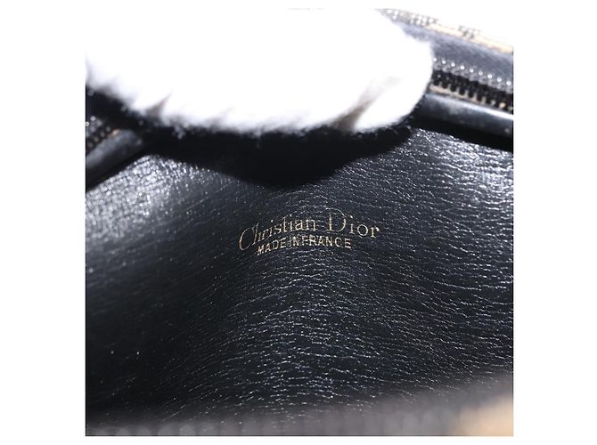 Borsa a spalla in tela Trotter Christian Dior blu navy oro Auth 147391 D'oro - vista 11