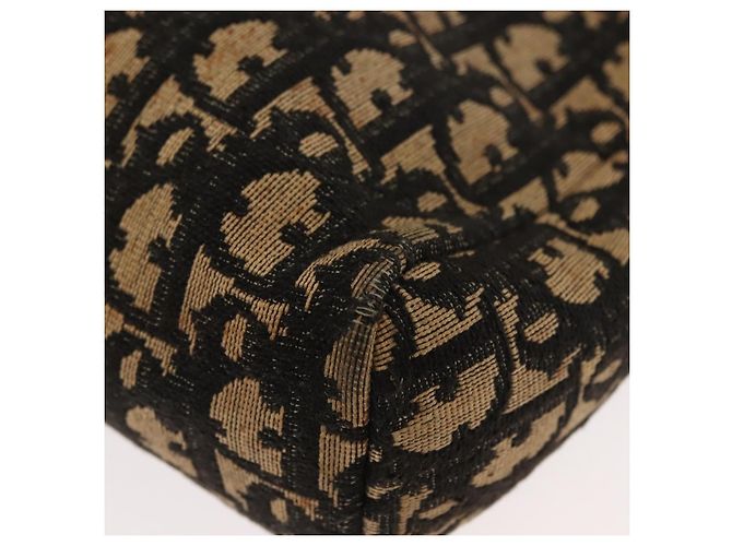 Borsa a spalla in tela Trotter Christian Dior blu navy oro Auth 147391 D'oro - vista 16