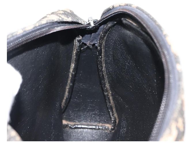Borsa a spalla in tela Trotter Christian Dior blu navy oro Auth 147391 D'oro - vista 18