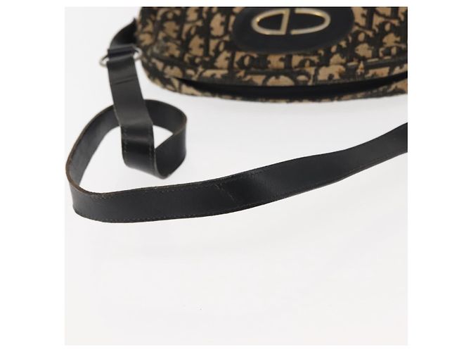 Borsa a spalla in tela Trotter Christian Dior blu navy oro Auth 147391 D'oro - vista 7