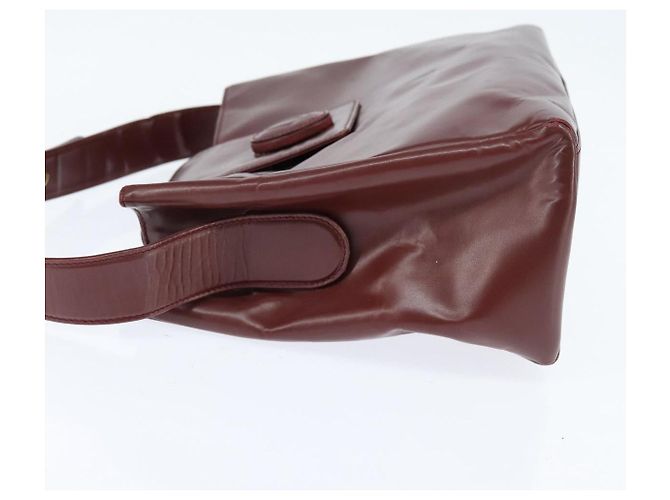Cartier Borsa a spalla Must Line in pelle Bordeaux e oro Auth bs30238 D'oro Bordò - vista 3