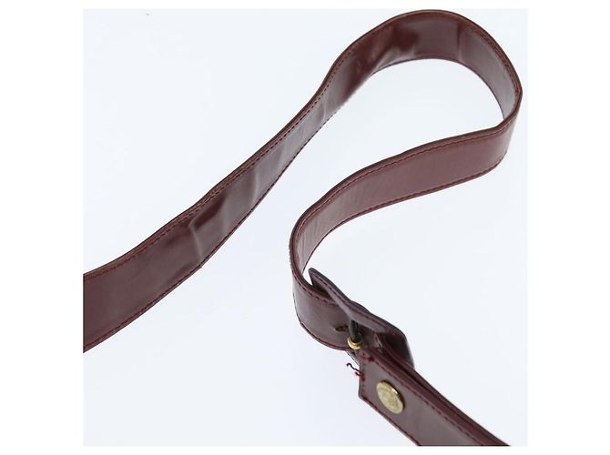 Cartier Borsa a spalla Must Line in pelle Bordeaux e oro Auth bs30238 D'oro Bordò - vista 8