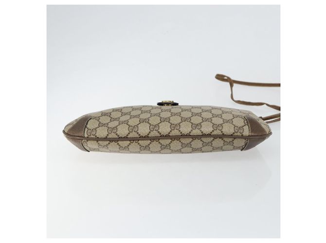 Borsa Gucci GG Supreme Web Sherry Line in PVC Beige Oro 904 02 020 Auth BA7124 D'oro - vista 5