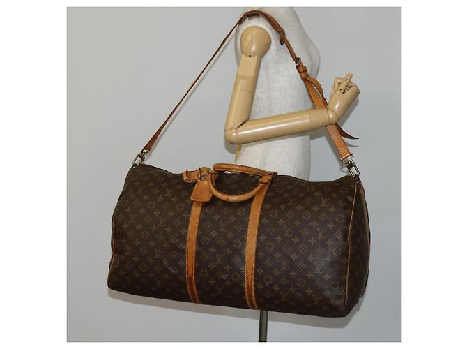 LOUIS VUITTON Monogram Keepall Bandouliere 60 Borsa Boston M41412 LV Auth 146122 Monogramma - vista 24