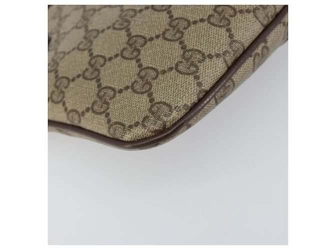 Sac Sherry Line GG Supreme Web de GUCCI en PVC beige et or 904 02 047 Auth 147496 Doré - vue 17
