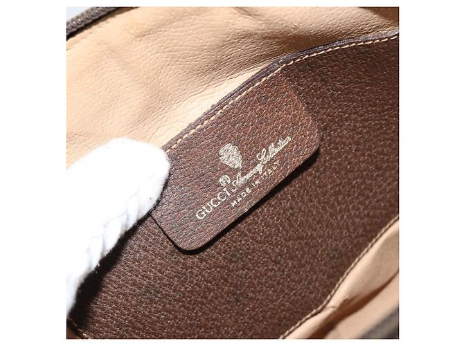 Sac Sherry Line GG Supreme Web de GUCCI en PVC beige et or 904 02 047 Auth 147496 Doré - vue 20