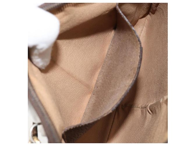Sac Sherry Line GG Supreme Web de GUCCI en PVC beige et or 904 02 047 Auth 147496 Doré - vue 23