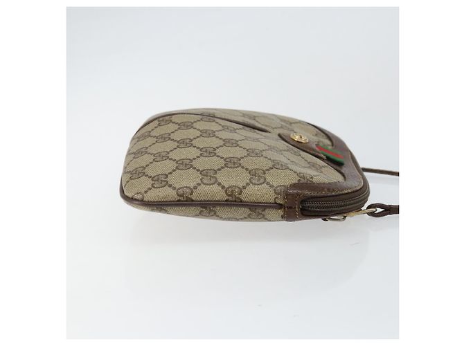 Sac Sherry Line GG Supreme Web de GUCCI en PVC beige et or 904 02 047 Auth 147496 Doré - vue 3