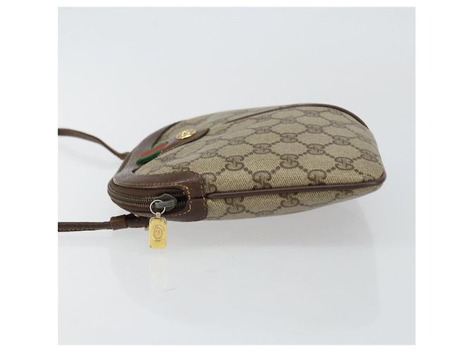 Sac Sherry Line GG Supreme Web de GUCCI en PVC beige et or 904 02 047 Auth 147496 Doré - vue 4