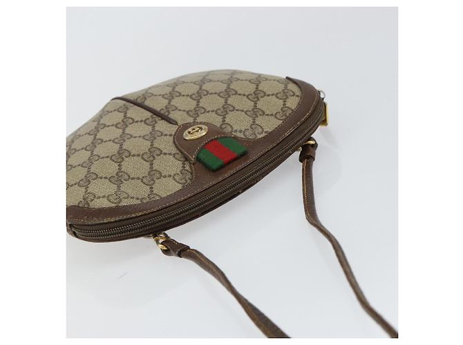 Sac Sherry Line GG Supreme Web de GUCCI en PVC beige et or 904 02 047 Auth 147496 Doré - vue 6