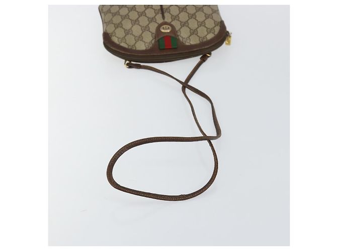 Sac Sherry Line GG Supreme Web de GUCCI en PVC beige et or 904 02 047 Auth 147496 Doré - vue 7