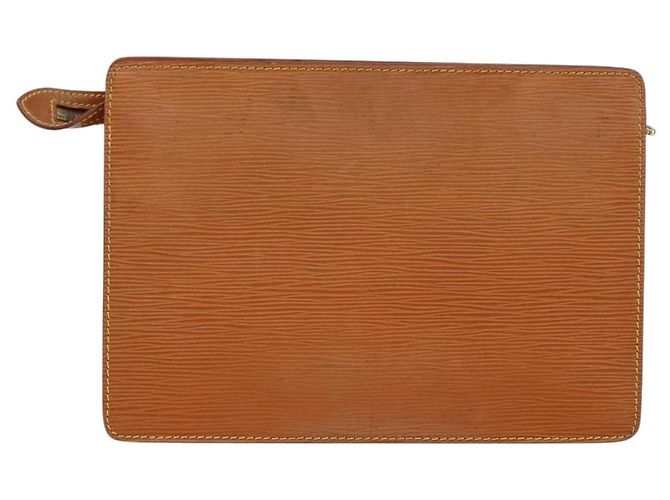 LOUIS VUITTON Pochette Uomo Epi Borsa Marrone Zipangu Oro M52528 LV Auth 148065 - vista 2