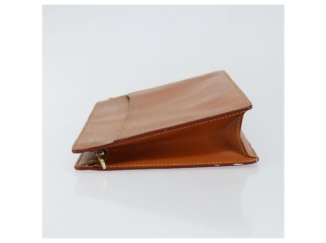 LOUIS VUITTON Pochette Uomo Epi Borsa Marrone Zipangu Oro M52528 LV Auth 148065 - vista 4