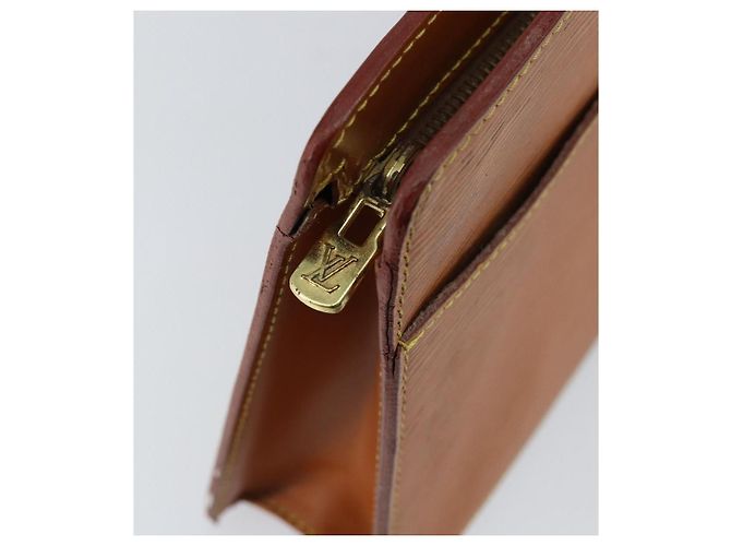 LOUIS VUITTON Pochette Uomo Epi Borsa Marrone Zipangu Oro M52528 LV Auth 148065 - vista 8
