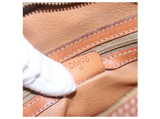 Céline Borsa a Spalla in Tela Macadam CELINE in Pelle PVC Marrone Oro Auth ki6137 D'oro - vista 12