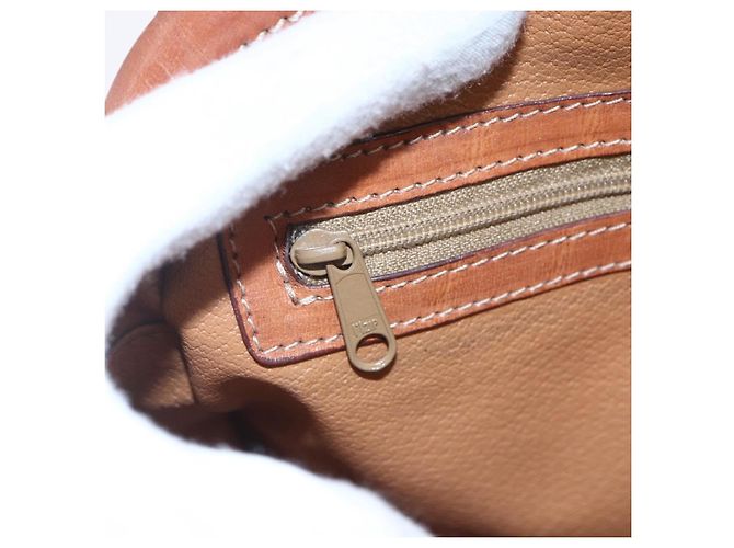 Céline Borsa a Spalla in Tela Macadam CELINE in Pelle PVC Marrone Oro Auth ki6137 D'oro - vista 19