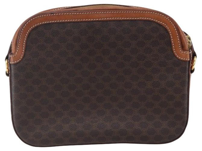 Céline Borsa a Spalla in Tela Macadam CELINE in Pelle PVC Marrone Oro Auth ki6137 D'oro - vista 2