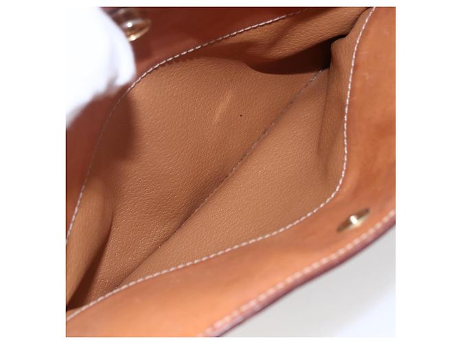 Céline Borsa a Spalla in Tela Macadam CELINE in Pelle PVC Marrone Oro Auth ki6137 D'oro - vista 23