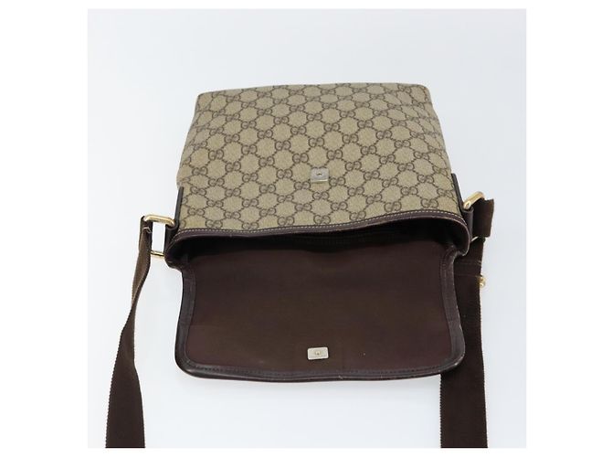 Gucci Borsa a Spalla GG Supreme PVC Beige Oro 223666 Auth 148414 - vista 10
