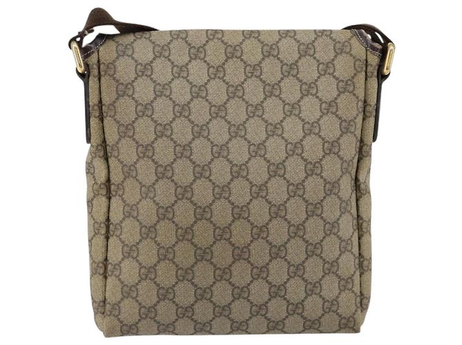 Gucci Borsa a Spalla GG Supreme PVC Beige Oro 223666 Auth 148414 - vista 2