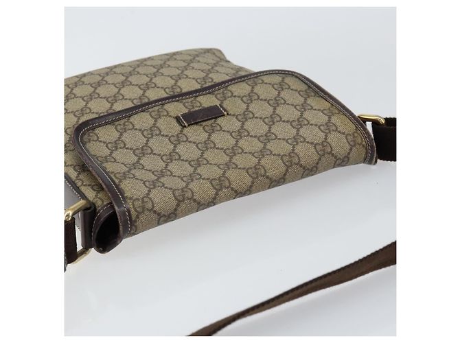 Gucci Borsa a Spalla GG Supreme PVC Beige Oro 223666 Auth 148414 - vista 6