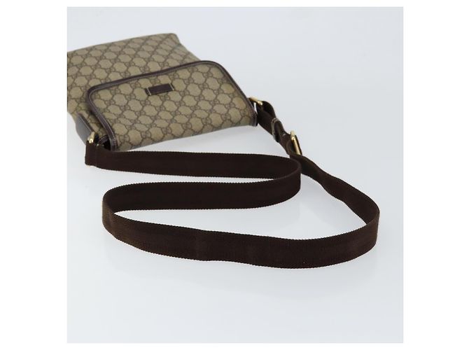 Gucci Borsa a Spalla GG Supreme PVC Beige Oro 223666 Auth 148414 - vista 7