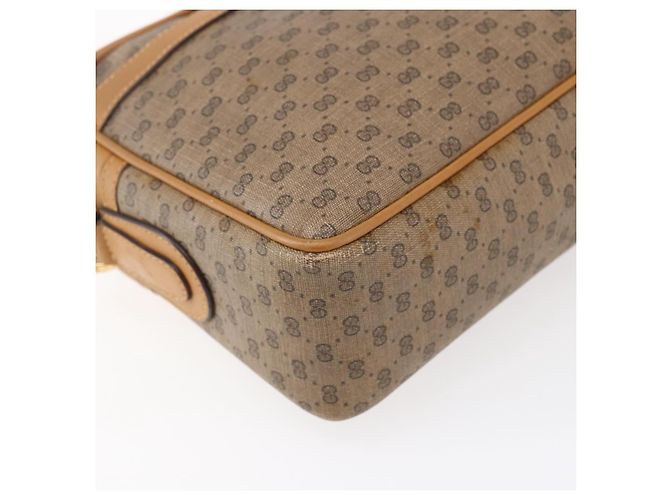 Borsa Sherry Line in PVC Beige Micro GG Supreme Web di GUCCI 001 23 0942 Auth ki6128 D'oro - vista 16