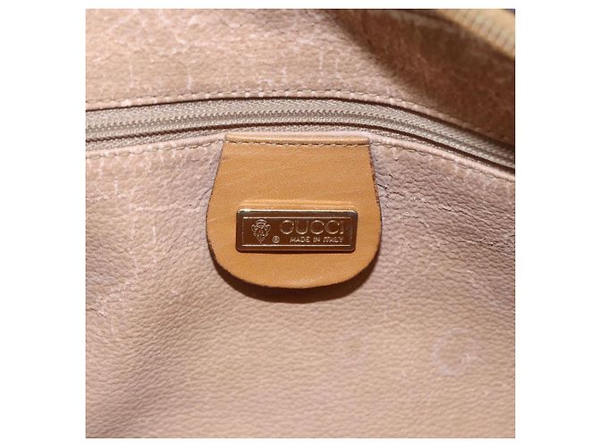 Borsa Sherry Line in PVC Beige Micro GG Supreme Web di GUCCI 001 23 0942 Auth ki6128 D'oro - vista 18