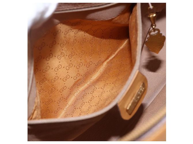 Borsa Sherry Line in PVC Beige Micro GG Supreme Web di GUCCI 001 23 0942 Auth ki6128 D'oro - vista 22