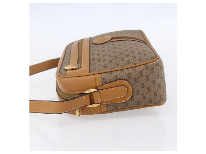 Borsa Sherry Line in PVC Beige Micro GG Supreme Web di GUCCI 001 23 0942 Auth ki6128 D'oro - vista 3