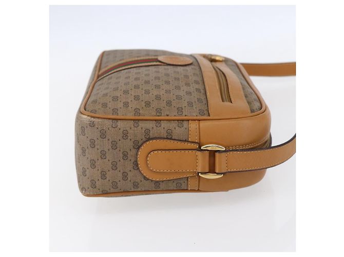 Borsa Sherry Line in PVC Beige Micro GG Supreme Web di GUCCI 001 23 0942 Auth ki6128 D'oro - vista 4
