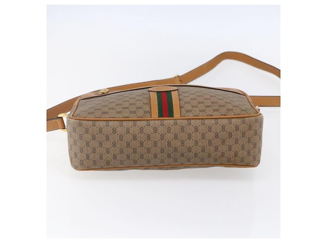 Borsa Sherry Line in PVC Beige Micro GG Supreme Web di GUCCI 001 23 0942 Auth ki6128 D'oro - vista 5
