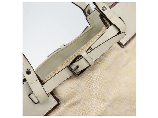 Gucci Borsa tote in tela GG beige 107757 Auth 148167 - vista 17
