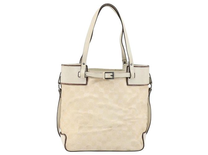 Gucci Borsa tote in tela GG beige 107757 Auth 148167 - vista 2