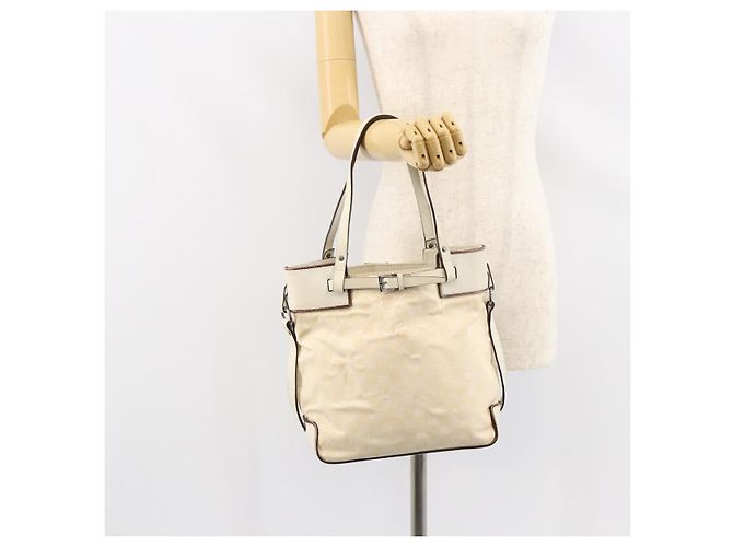 Gucci Borsa tote in tela GG beige 107757 Auth 148167 - vista 23