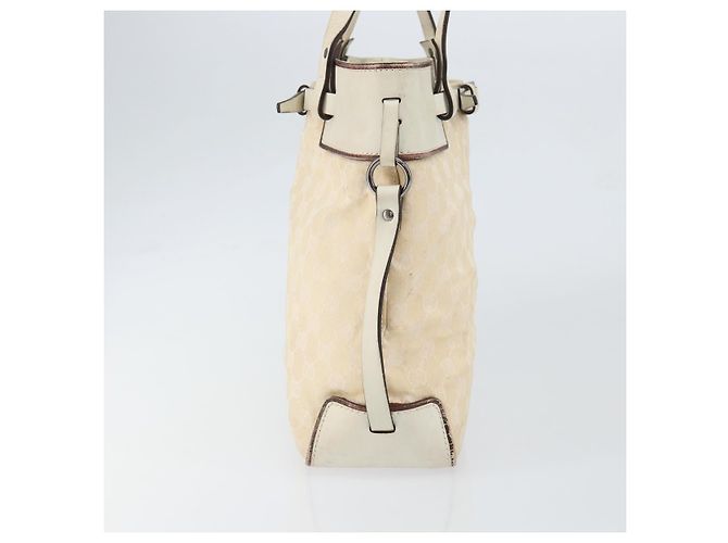 Gucci Borsa tote in tela GG beige 107757 Auth 148167 - vista 3