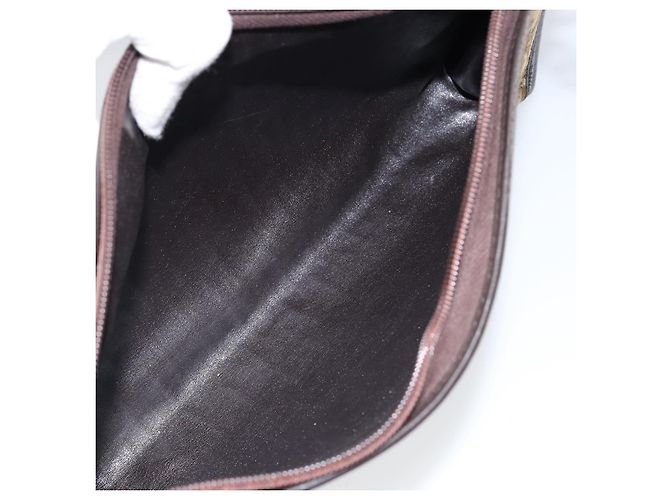 Borsa a Spalla in Tela Trotter Christian Dior Beige Oro Auth 148173 - vista 12